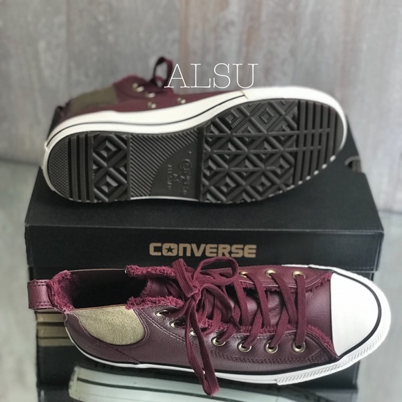 Converse Ctas Chelsea Boot Leather Fur Burgundy W - Picture 3 of 7